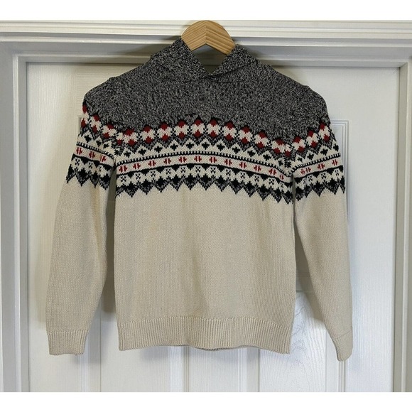 Old Navy Other - OLD Navy Kids Soft Knit Hooded Pullover Sweater Fair Isle Size Small (6-7) NEW